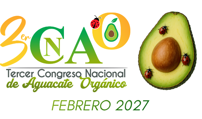 Logotipo oficial del Tercer Congreso Nacional de Aguacate Orgánico febrero 2027